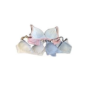 3 soft maternity bras • nude, pink, and grey • lightly loved • like new